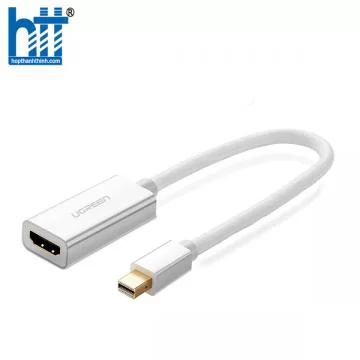 Ugreen 10460 18CM màu Trắng Cáp chuyển đổi Mini DP sang HDMI hỗ trợ phân giải 1920x1080 MD112 20010460