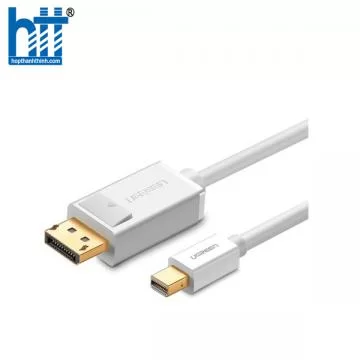 Ugreen 10476 1.5M Màu Trắng Cáp chuyển đổi Mini DP sang DisplayPort hỗ trợ phân giải 4K x 2K MD105 20010476