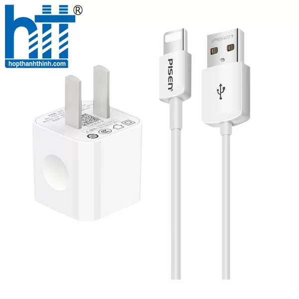 Cốc Sạc + Cáp sạc Pisen TS-C051(Lightning )