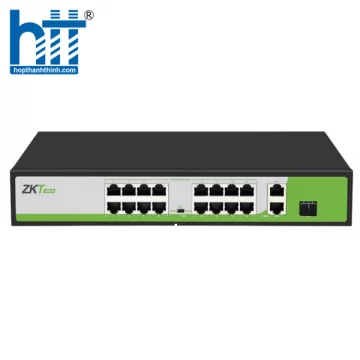 Switch PoE 16 cổng 10/100Mbps ZKTeco PE162-200-C