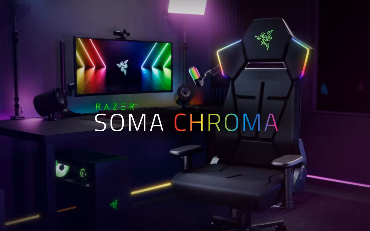 Đánh giá chi tiết ghế gaming Razer Soma Chroma: Đỉnh cao công nghệ RGB không dây
