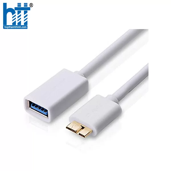Ugreen 10817 50CM màu Trắng Cáp MICRO USB 3.0 OTG sang USB 3.0 âm US128 20010817