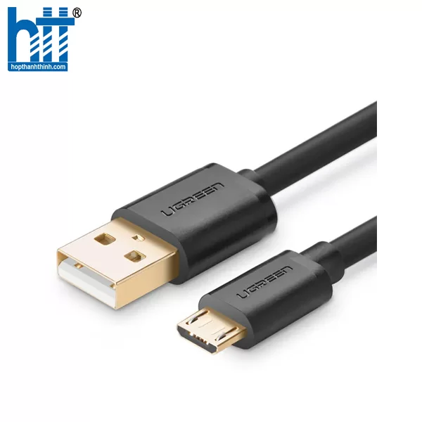 Ugreen 10835 0.5M màu Đen Cáp sạc truyền dữ liệu USB 2.0 sang MICRO USB lõi đồng US125 20010835