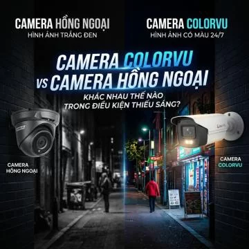 Camera ColorVu khác camera hồng ngoại thế nào trong điều kiện thiếu sáng?