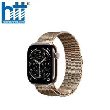 Apple Watch Series 11 GPS 5G 46mm Viền Titan dây thép M/L (Gold – Dây gold) MFD84SA/A