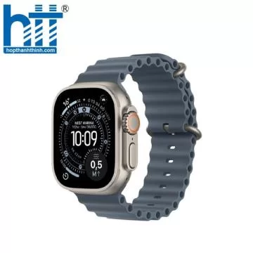 Apple Watch Ultra 3 GPS 5G 49mm Viền Titan dây cao su (Titan Tự nhiên – Dây xanh) MEWH4SA/A