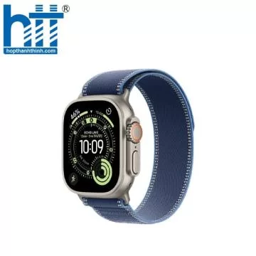 Apple Watch Ultra 3 GPS 5G 49mm Viền Titan dây Trail – M/L (Titan Tự nhiên – Dây xanh) MEWU4SA/A