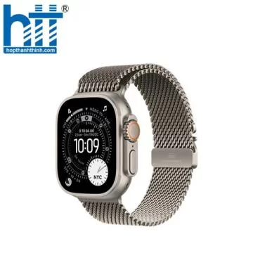 Apple Watch Ultra 3 GPS 5G 49mm Viền Titan dây Milan Titan – Medium (Titan Tự nhiên – Dây Tự nhiên) MEWY4SA/A