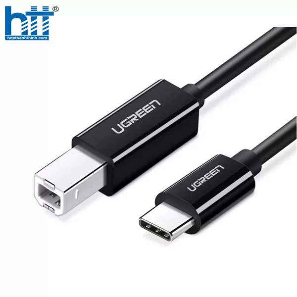 Cáp máy in USB 2.0 Type-C to USB Type-B dài 3M Ugreen 80812 (Màu đen)