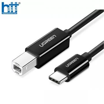 Cáp máy in USB 2.0 Type-C to USB Type-B dài 3M Ugreen 80812 (Màu đen)