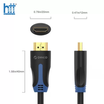 Cáp HDMI 1.5m Orico HM14-15-BK, hỗ trợ 4K, chống nhiễu, chuẩn 1.4