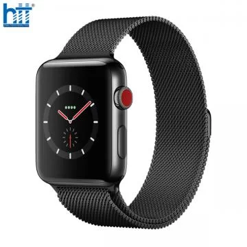 Apple Watch S3 LTE 42mm viền nhôm dây cao su đen S3 LTE42