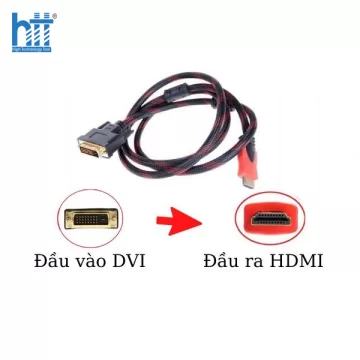 Cáp chuyển đổi HDMI To DVI 1.5m (Dây lưới)