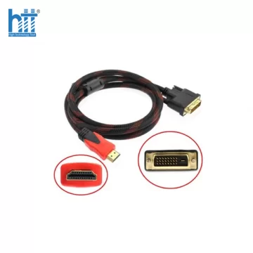 Cáp chuyển đổi HDMI To DVI 1.5m (Dây lưới)