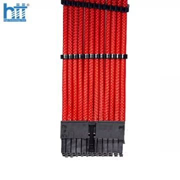 Bộ dây nối dài bọc lưới cao cấp Sleeve Cable - Pure Red