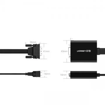 Cáp chuyển đổi DVI Ugreen UG-40259 DVI 24+1 to VGA chính hãng