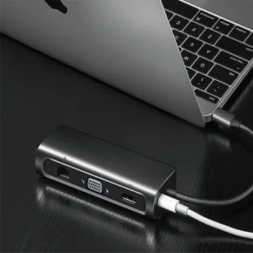 Cáp chuyển đổi từ TypeC sang HDMI + VGA + LAN + USB 3.1 Ugreen 40873