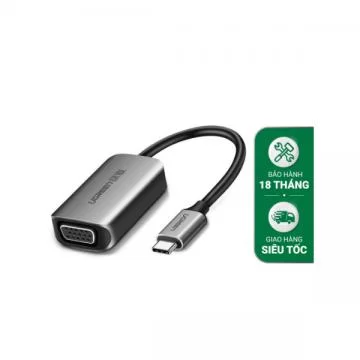 Cáp chuyển USB Type C to VGA Ugreen 50316 hỗ trợ Full HD 1080P