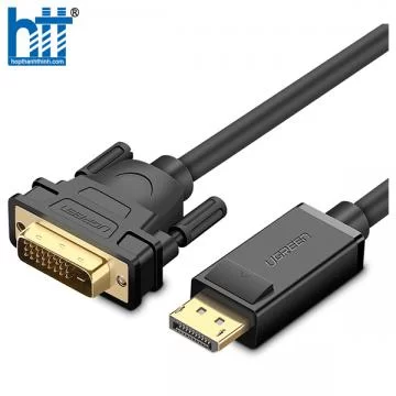Ugreen 10243 1.5M màu Đen Cáp chuyển đổi DP sang DVI 24+1 Hỗ trợ độ phân giải 1920x1200 DP103