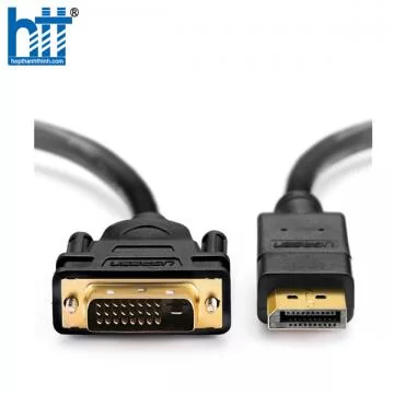 Ugreen 10243 1.5M màu Đen Cáp chuyển đổi DP sang DVI 24+1 Hỗ trợ độ phân giải 1920x1200 DP103