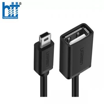 Ugreen 10383 12CM màu Đen Cáp chuyển đổi MINI USB sang USB âm hỗ trợ OTG US249 20010383