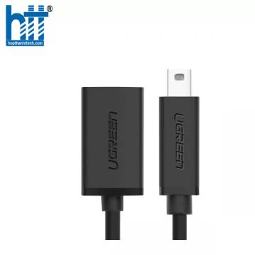 Ugreen 10383 12CM màu Đen Cáp chuyển đổi MINI USB sang USB âm hỗ trợ OTG US249 20010383