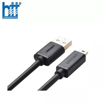 Ugreen 10385 1.5M màu Đen Cáp sạc truyền dữ liệu USB 2.0 sang MINI USB đầu mạ vàng US132 20010385