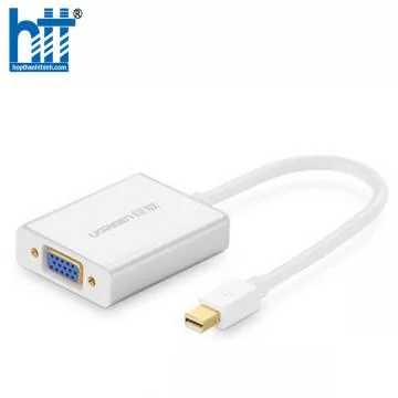 Ugreen 10458 Màu Trắng ABS Cáp chuyển đổi Mini DP sang VGA 1920x1080 60Ghz MD113 20010458