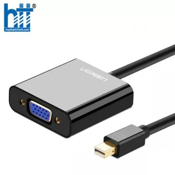 Ugreen 10459 Màu Đen ABS Cáp chuyển đổi Mini DP sang VGA 1920x1080 60Ghz MD113 20010459