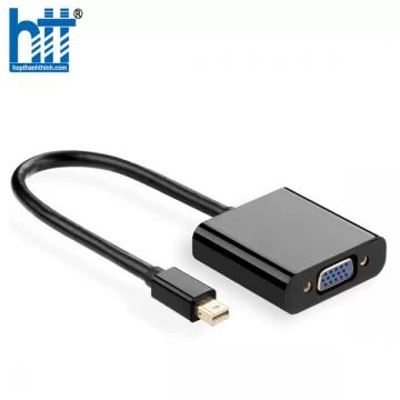 Ugreen 10459 Màu Đen ABS Cáp chuyển đổi Mini DP sang VGA 1920x1080 60Ghz MD113 20010459