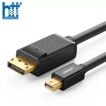 Ugreen 10477 1.5M Màu Đen Cáp chuyển đổi Mini DP sang DisplayPort hỗ trợ phân giải 4K x 2K MD105 20010477