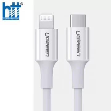 Ugreen 10493 1M Màu Trắng Cáp USB Type C ra Lightning US171 20010493