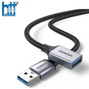 Ugreen 10495 1M màu Đen Cáp tín hiệu nối dài USB 3.0 dáng dây nhỏ cao cấp US115 20010495