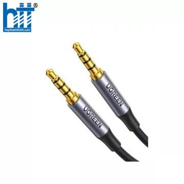 Ugreen 10648 1M 4 khấc Màu Đen cáp âm thanh 3.5mm Hi-Fi Stereo TRRS AV183 20010648