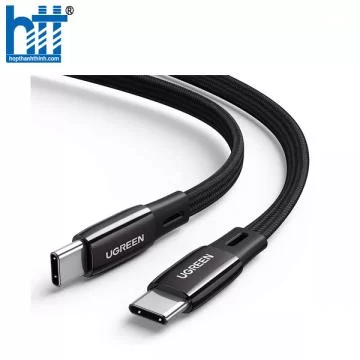 Ugreen 10969 2M 60W màu đen cáp USB type C dẹp mạ nickel chống nhiễu US331 20010969