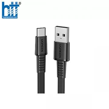 Ugreen 10974 0.5M 2.0 PD 3A 20V màu đen USB type C Cáp sạc và truyền dữ liệu máy tính ra điện thoại US333 20010974