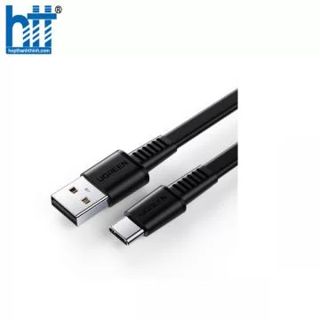 Ugreen 10974 0.5M 2.0 PD 3A 20V màu đen USB type C Cáp sạc và truyền dữ liệu máy tính ra điện thoại US333 20010974