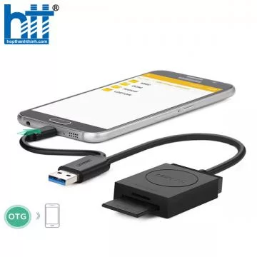 Đầu đọc thẻ nhớ Micro SD/SD chuẩn USB 3.0 + OTG Ugreen 20203 chính hãng