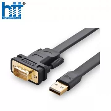 Ugreen 20208 1.5M Cáp tín hiệu chuyển đổi USB 2.0 sang COM RS232 dáng dẹt cao cấp CR107 20020208