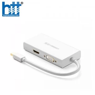 Ugreen 20417 Màu Trắng Bộ chuyển đổi Mini displayport sang HDMI + VGA + DVI nhựa ABS MD114 20020417