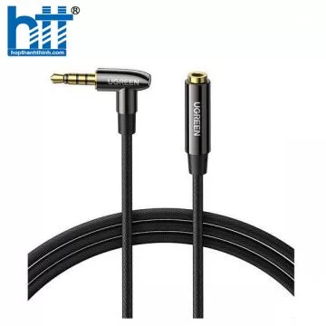 Ugreen 20494 1M 4 khấc Màu Đen 90 độ Cáp âm thanh 3.5mm nối dài hổ trợ Hi-Fi Stereo TRRS AV188 20020494