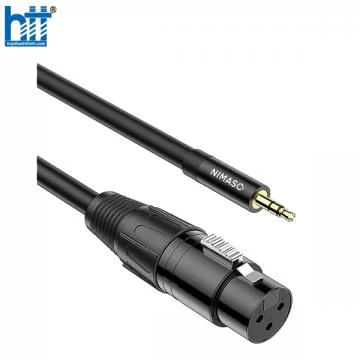 Ugreen 20763 1M Màu đen Cáp âm thanh 3.5 sang Xlr AV182 20020763