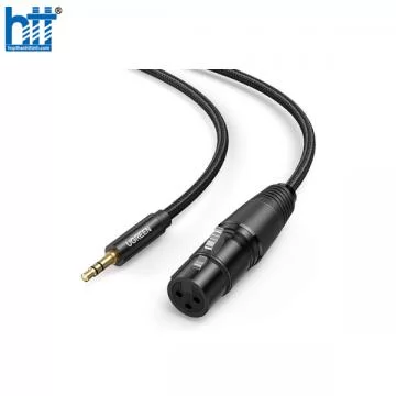Ugreen 20763 1M Màu đen Cáp âm thanh 3.5 sang Xlr AV182 20020763