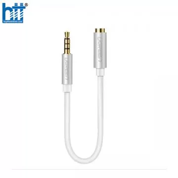 Ugreen 20850 20CM màu Bạc Cáp âm thanh 3.5mm nối dài AV136 20020850
