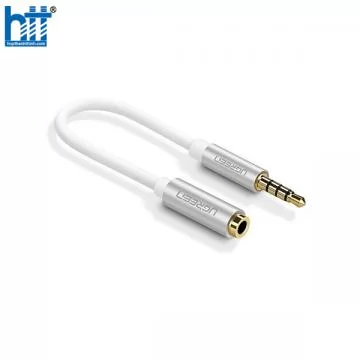 Ugreen 20850 20CM màu Bạc Cáp âm thanh 3.5mm nối dài AV136 20020850
