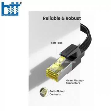 Cáp mạng Cat7 dây bện dạng dẹt tốc độ cao 10Gbps UGREEN NW189