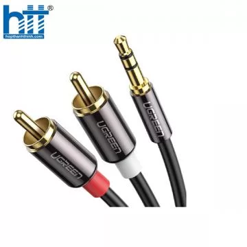 Cáp âm thanh 3.5mm ra 2 hoa sen 2Rca dài 0.5m Ugreen 40423