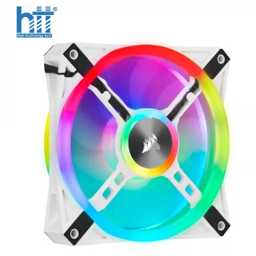 Fan Corsair iCUE QL120 RGB 120mm White — Triple Pack with Lighting Node CORE