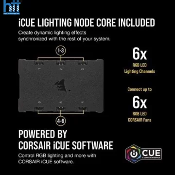 Fan Corsair iCUE SP140 RGB ELITE 140mm — Dual Fan Kit with Lighting Node CORE