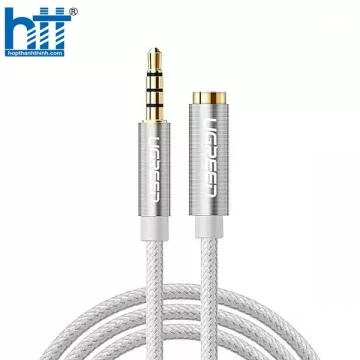 Cáp âm thanh 1M màu Trắng 3.5mm nối dài Ugreen 40677